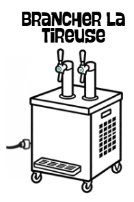 Brancher la tireuse sur une prise électrique